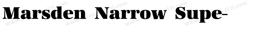 Marsden Narrow Supe字体转换